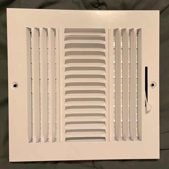 Other - 8x8 in White HVAC Wall Vent Diffuser Grill Cover Air Conditioner Louvered 3Way